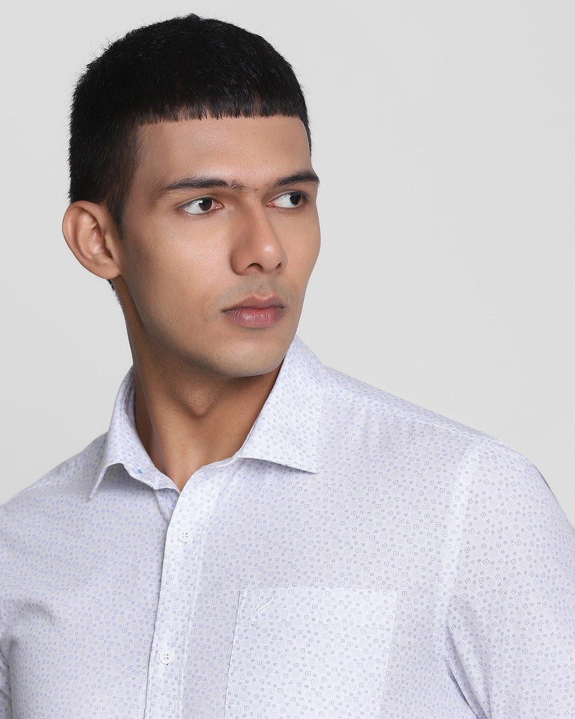 Casual White Printed Shirt - Nuro