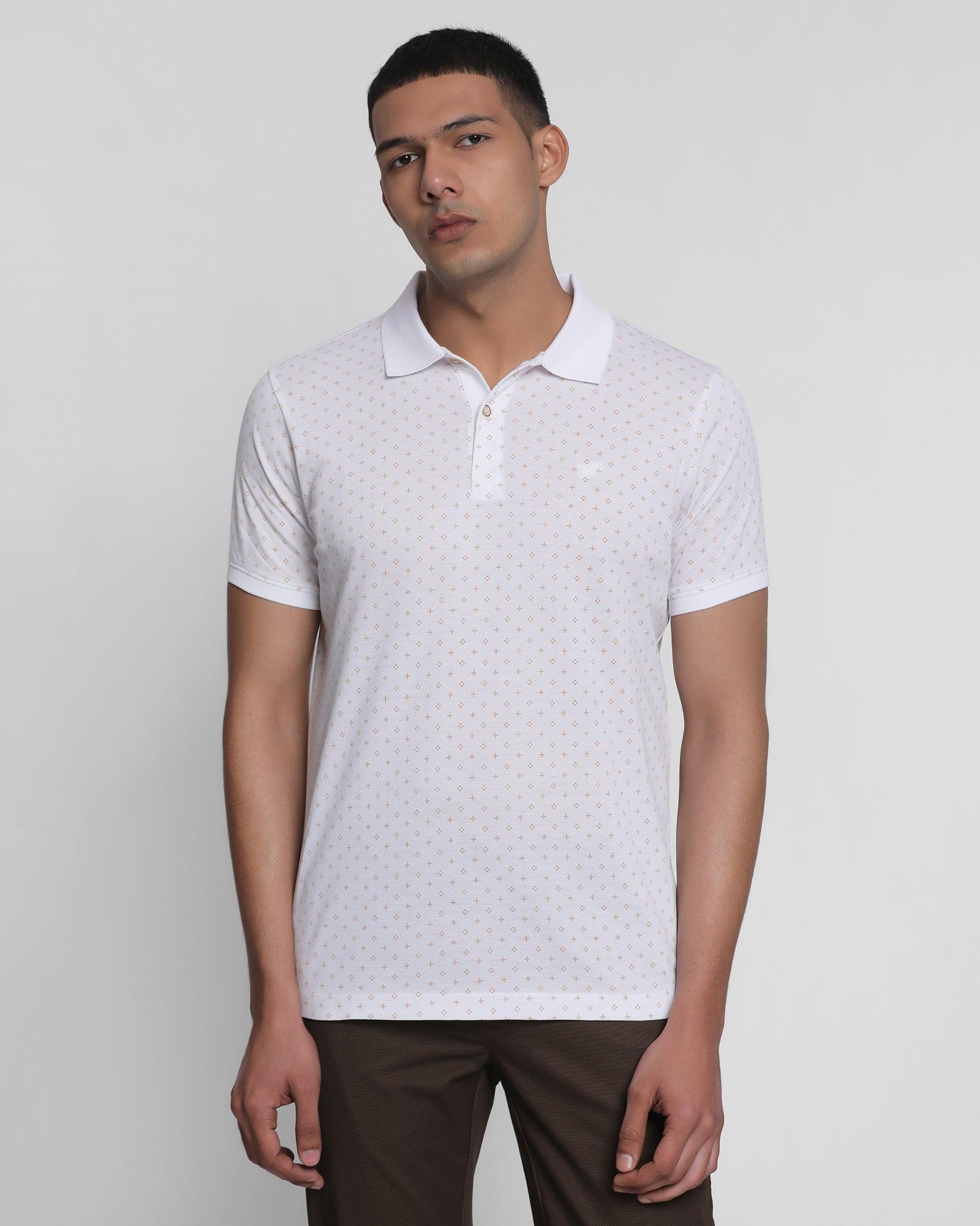 Polo White Printed T Shirt - Piculet