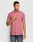 Linen Formal Half Sleeve Pink Solid Shirt - Salmon