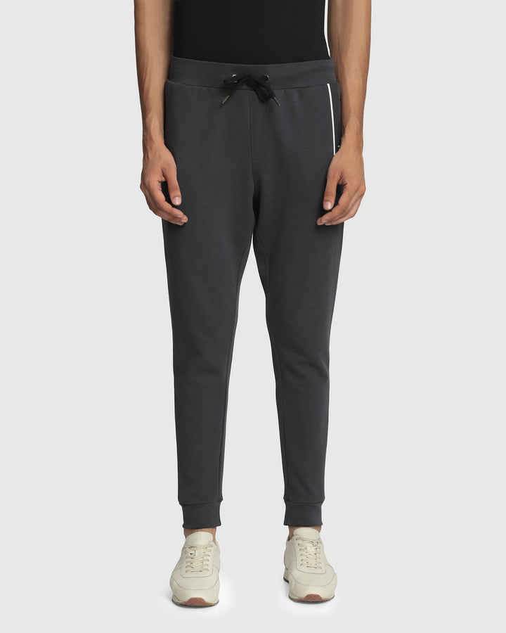 Casual Charcoal Printed Jogger - Accent