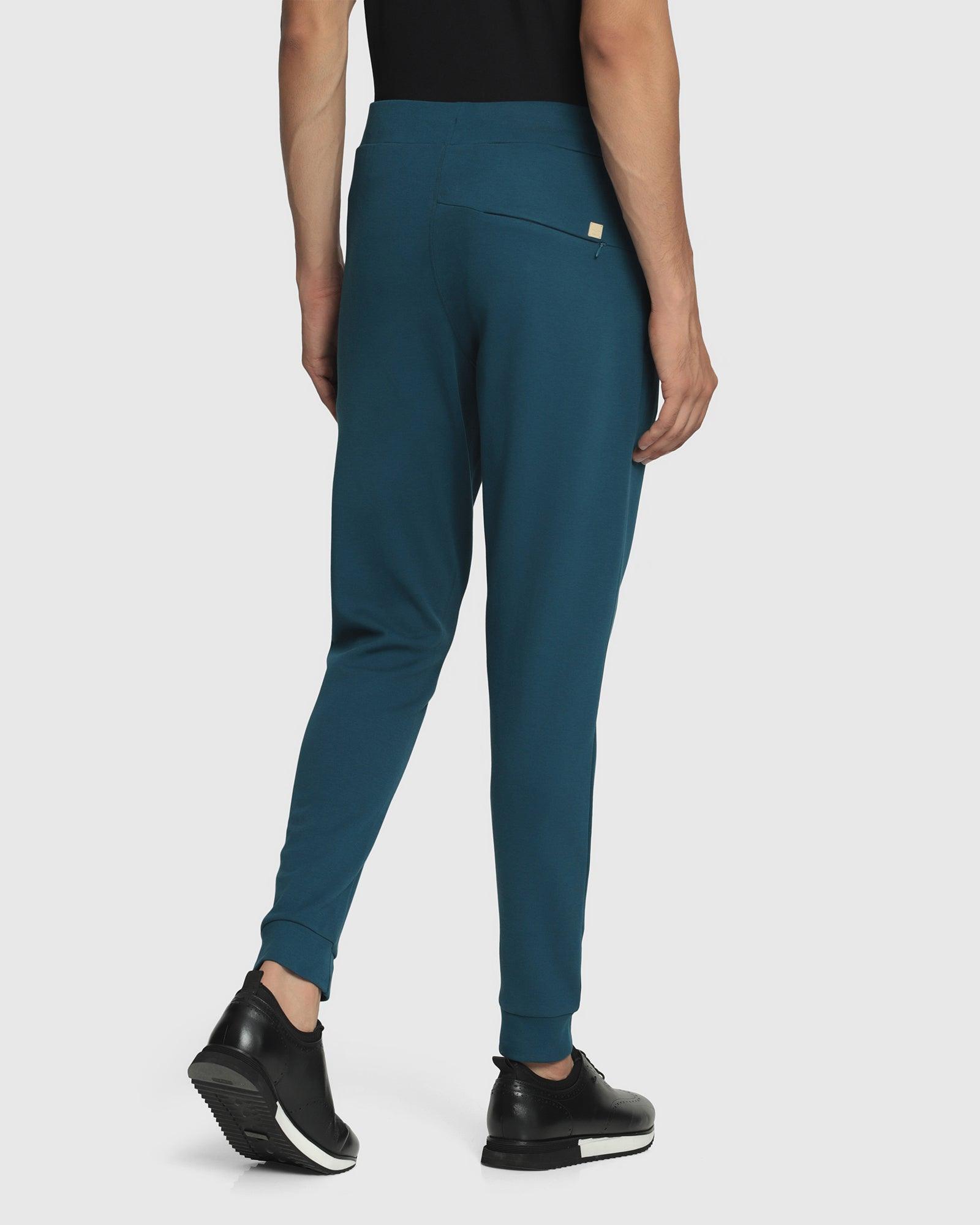 Casual Teal Blue Printed Jogger - Accent