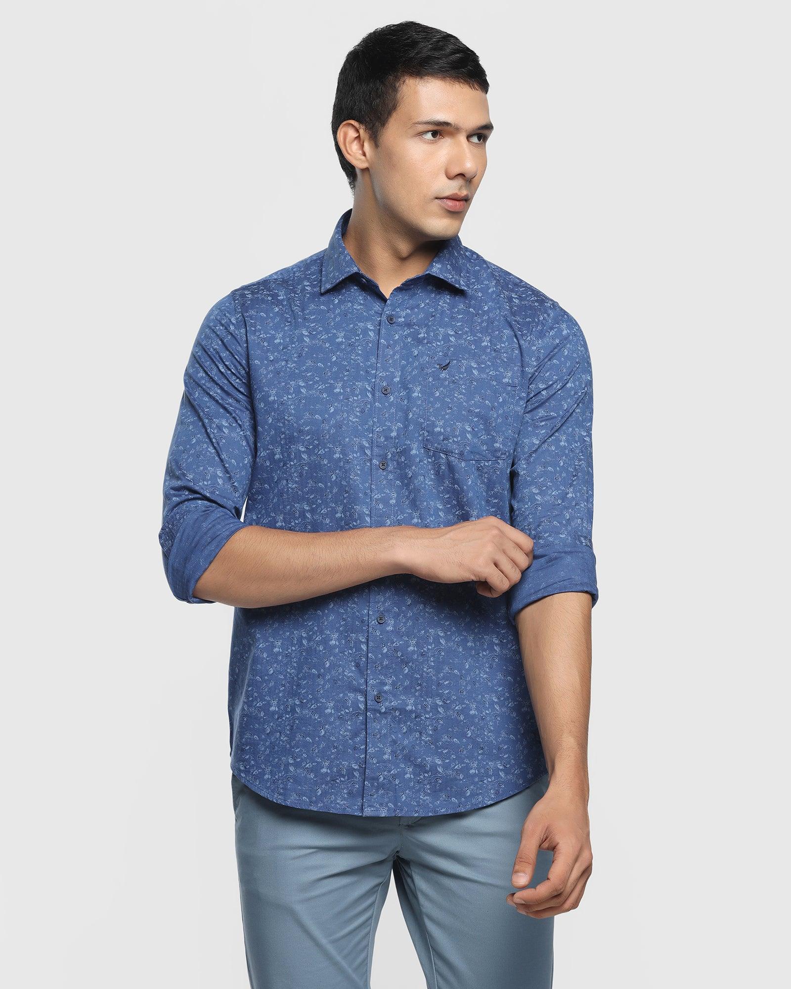 Casual Blue Printed Shirt - Arak