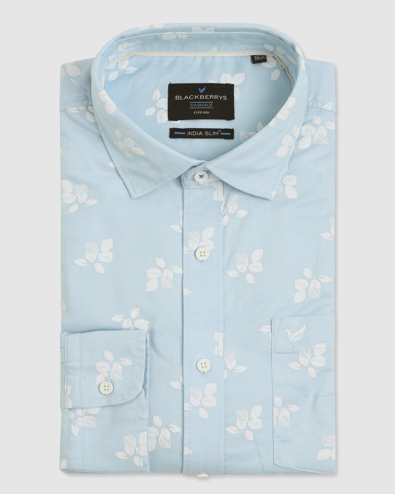 Casual Blue Printed Shirt - Jorah
