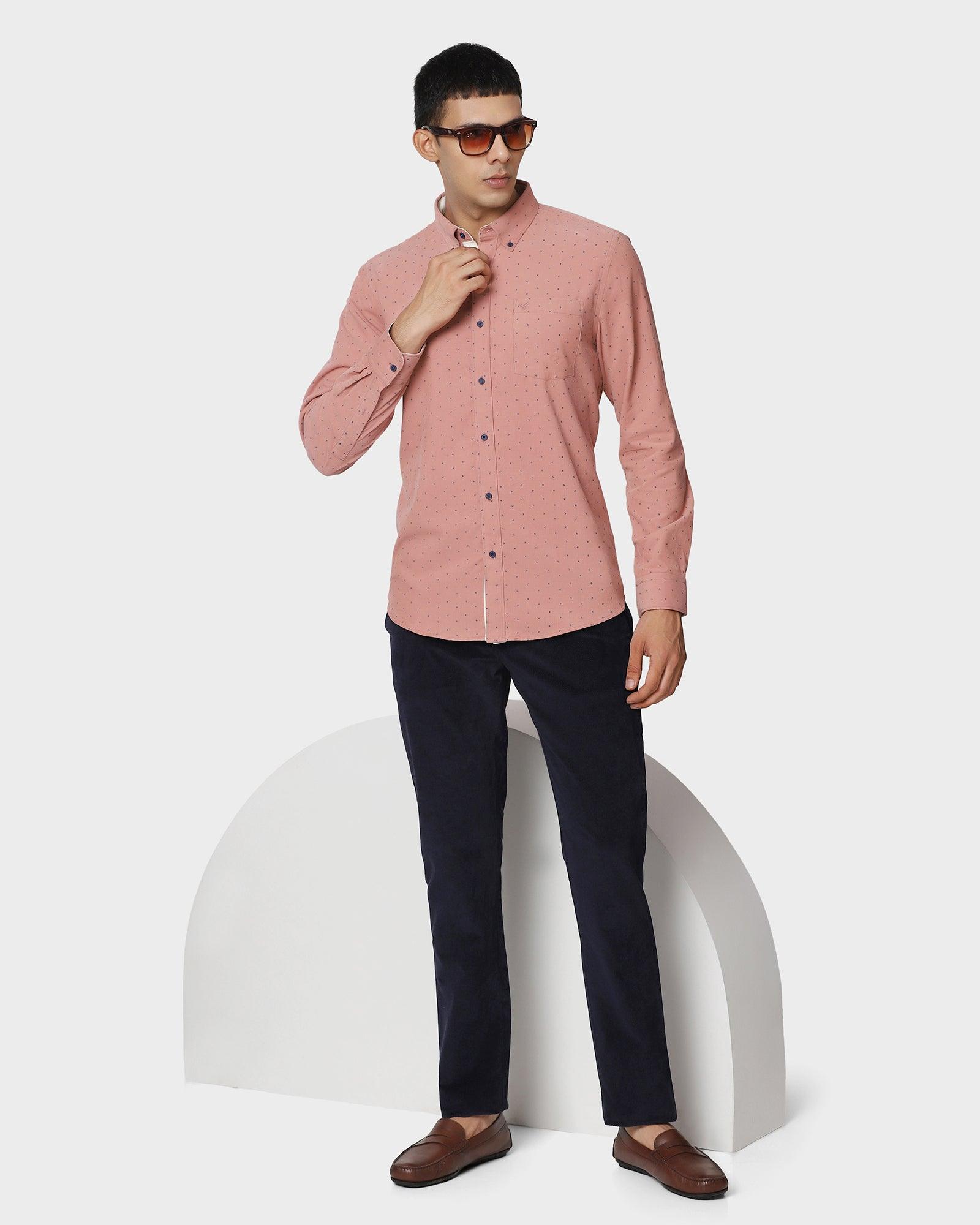 Casual Pink Printed Shirt - Anthom