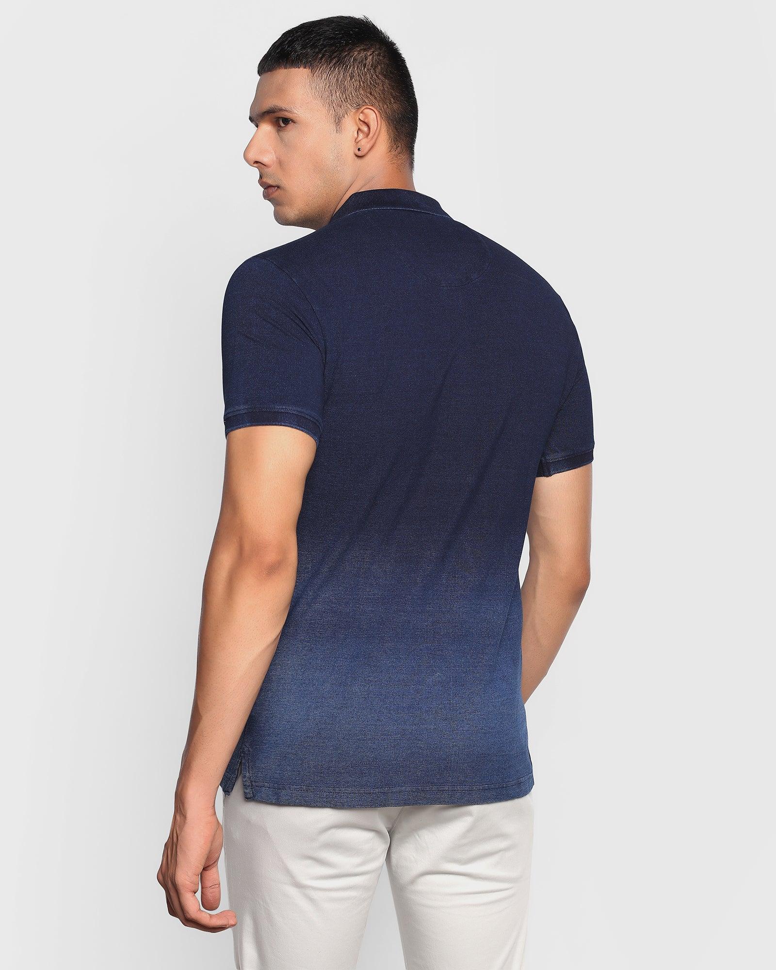 Polo Indigo Printed T Shirt - Flex