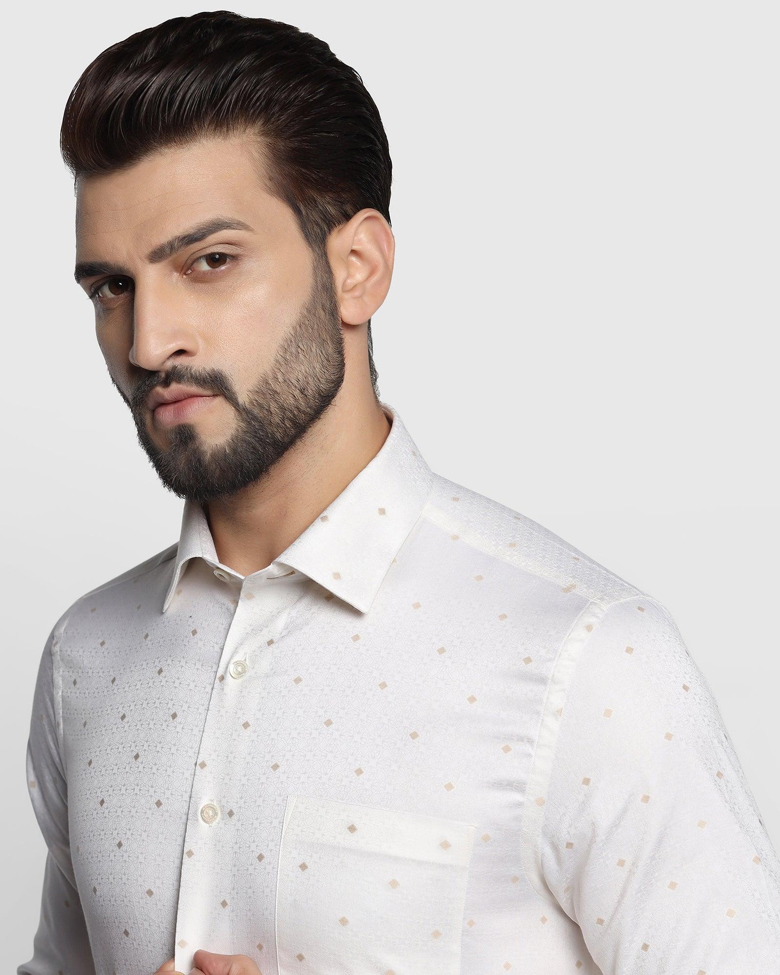 Luxe Formal Yellow Printed Shirt - Pride