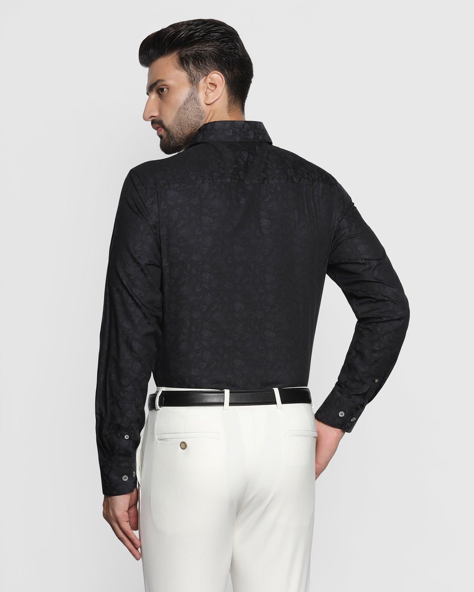 Luxe Formal Black Printed Shirt - Prior