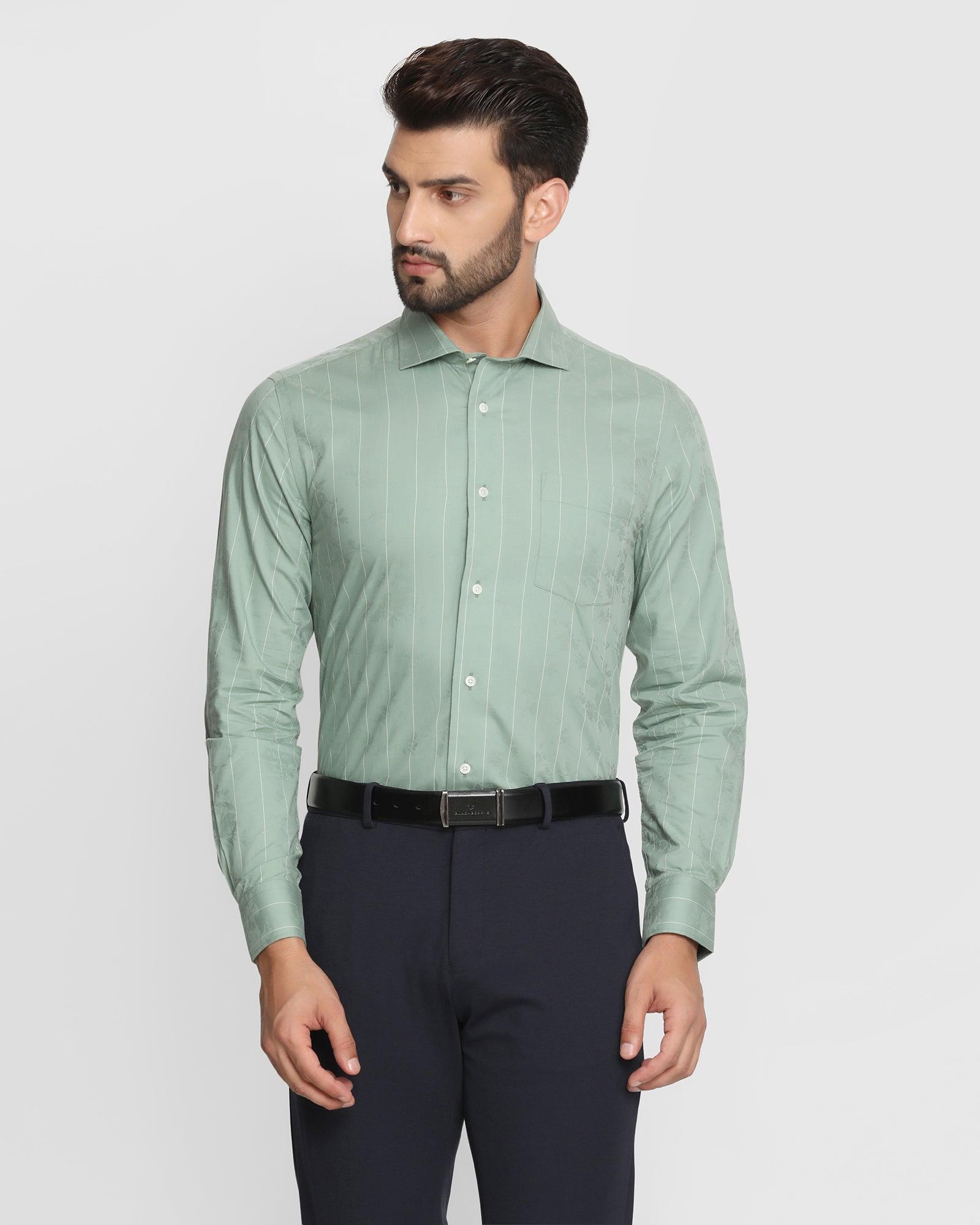 Formal Green Striped Shirt - Dolce