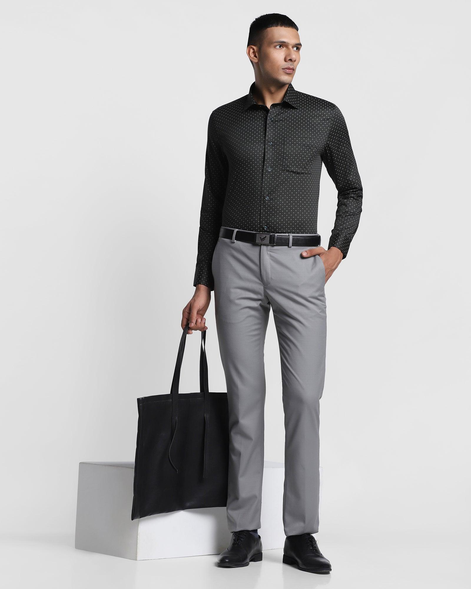 Buy WES Formals Black Ultra Slim Fit Shirt from Westside