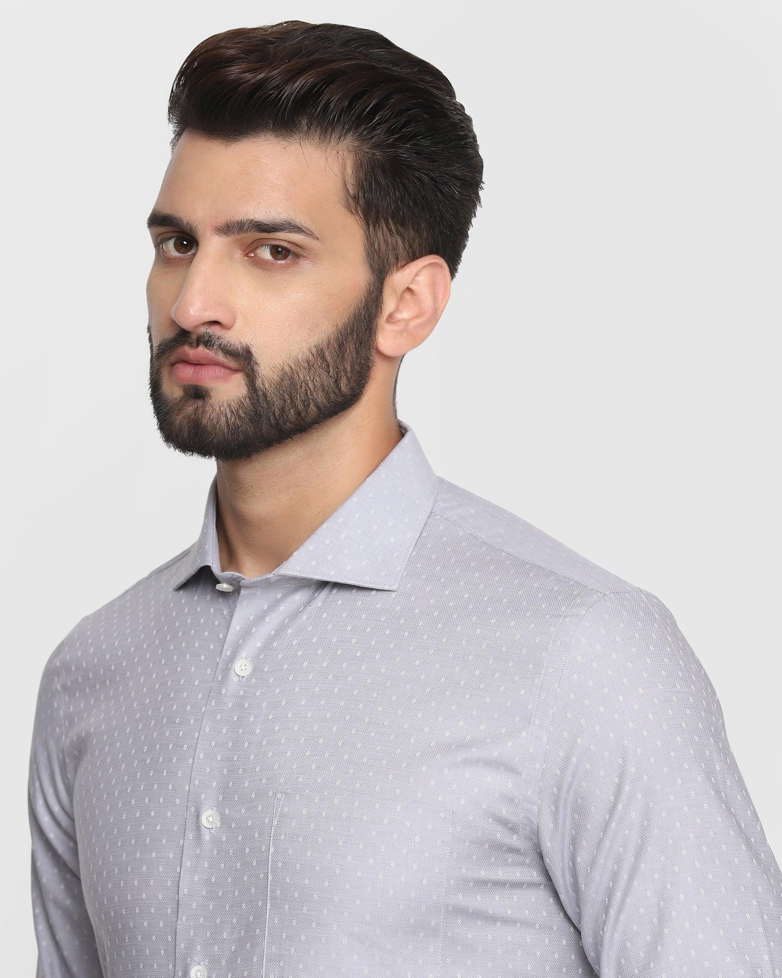 Formal Grey Textured Shirt - Hydra