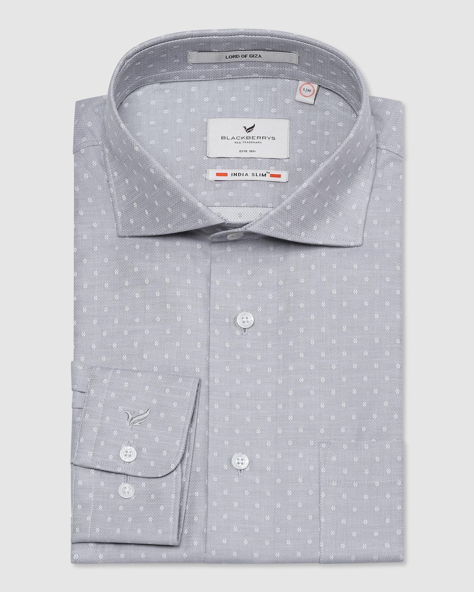 Formal Grey Textured Shirt - Hydra