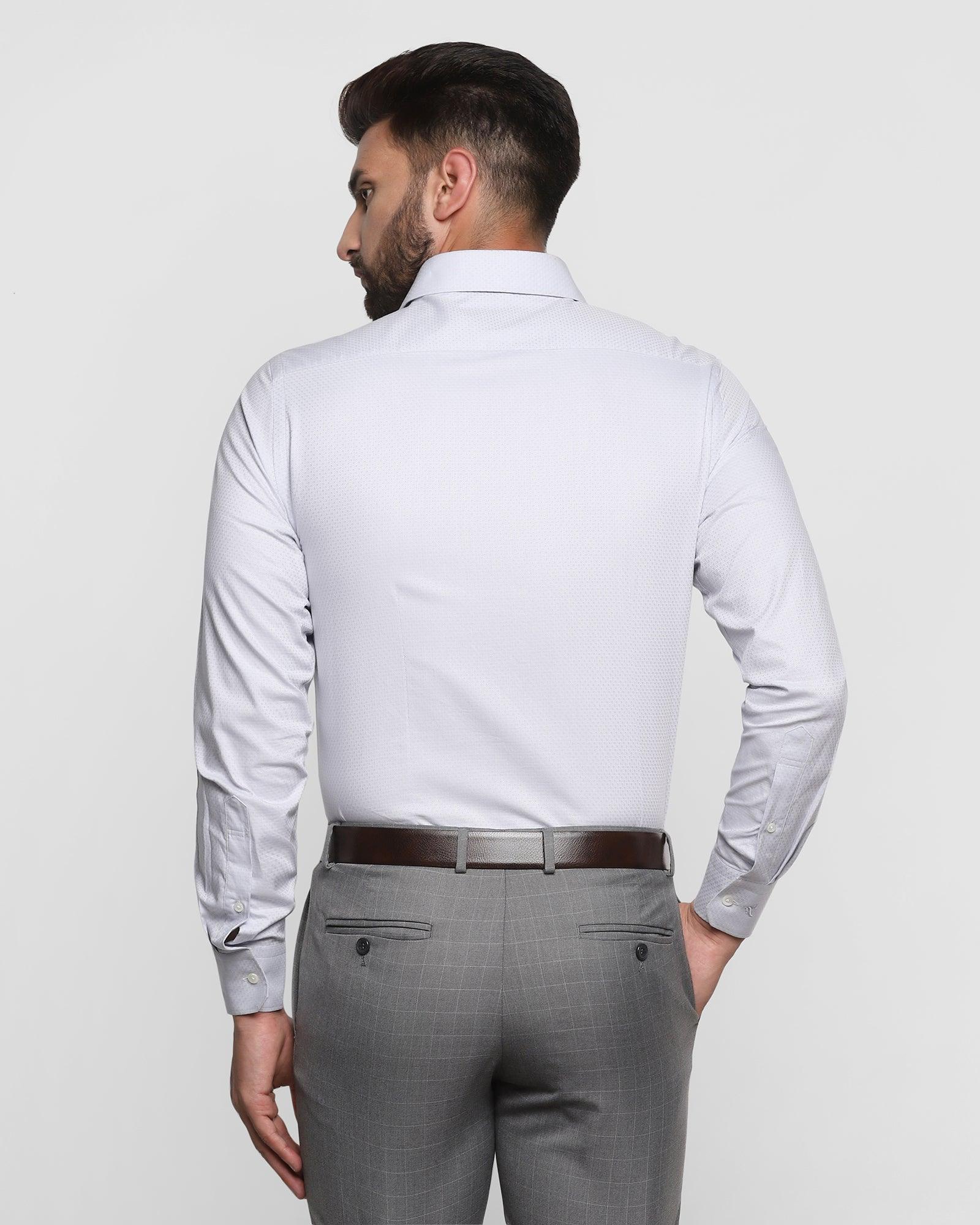 Formal Grey Textured Shirt - Japlin