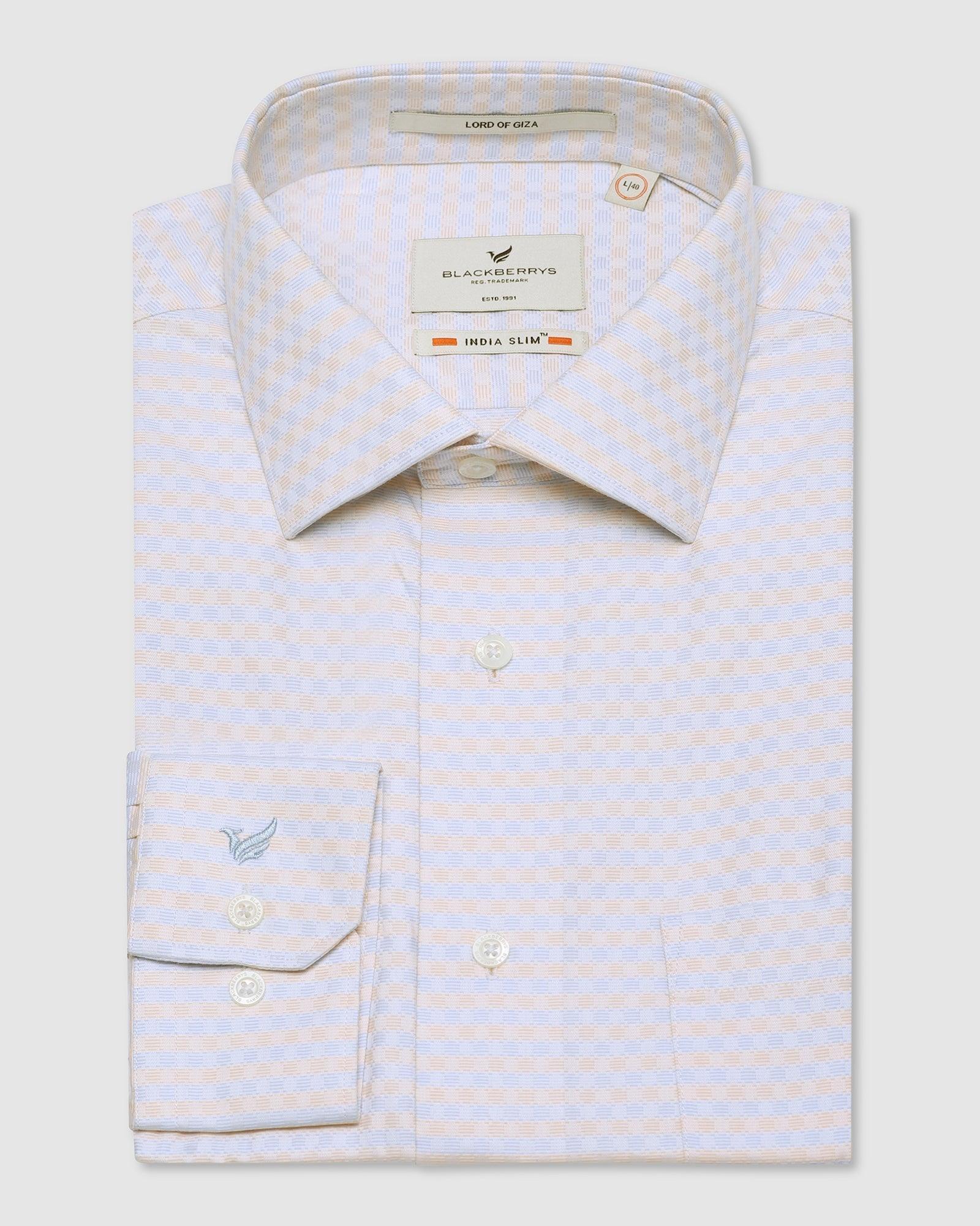 Formal Peach Textured Shirt - Axel