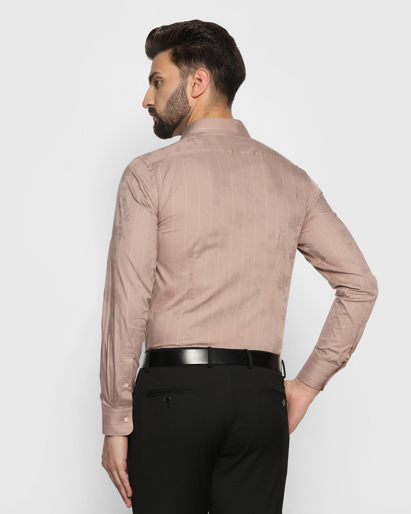 Formal Peach Striped Shirt - Dolce