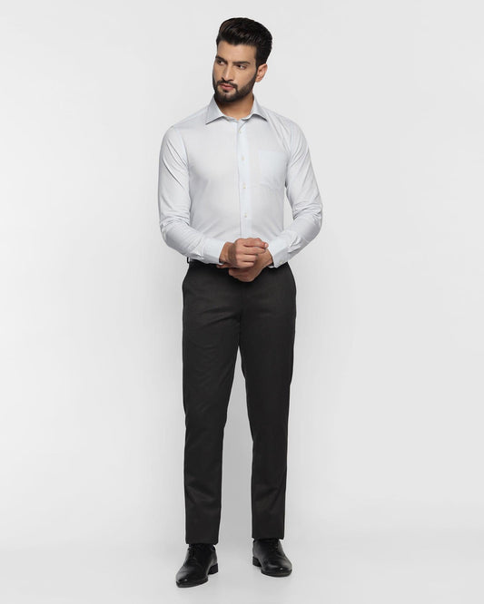 Slim Comfort B-95 Formal Charcoal Textured Trouser - Belur