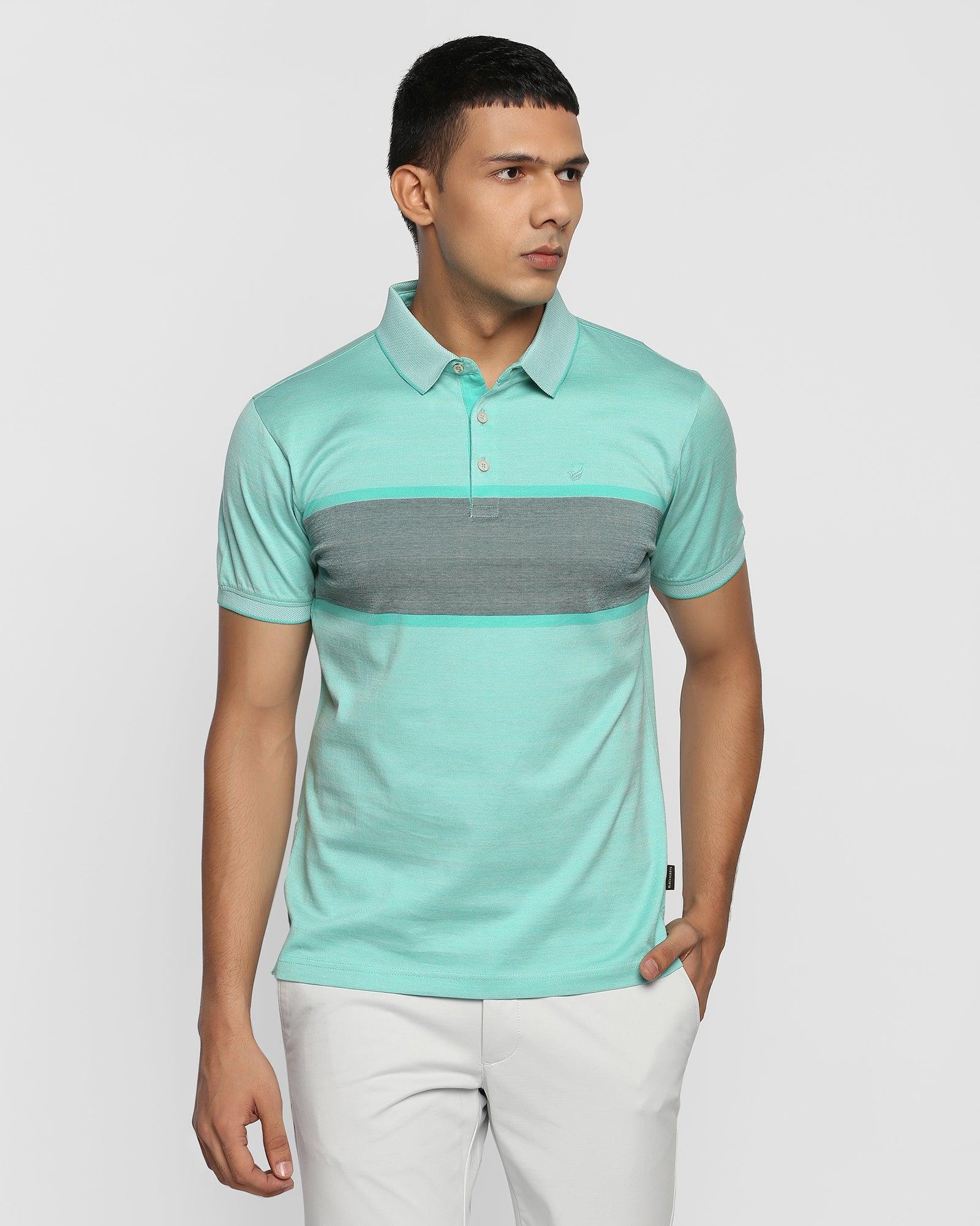 Polo Mint Green Printed T-Shirt - Neptune