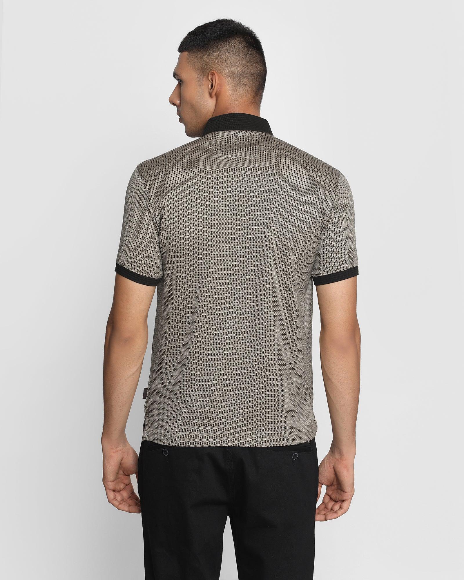 Polo Beige Printed T Shirt - Carson