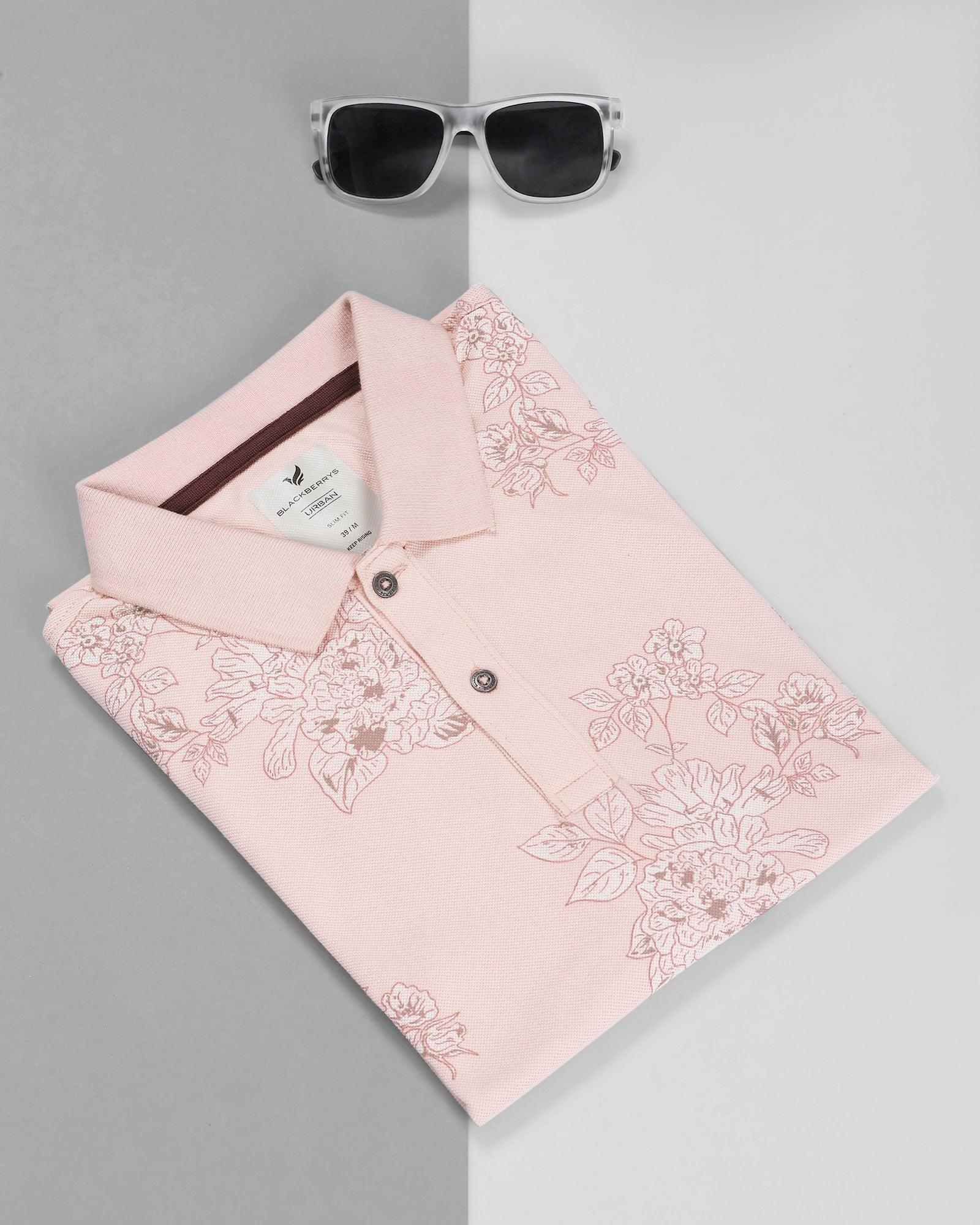 Polo Light Pink Printed T Shirt - Walter
