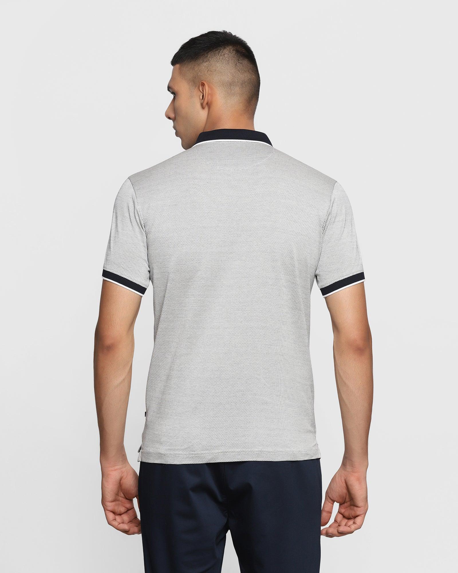 Polo Navy Textured T Shirt - Connor