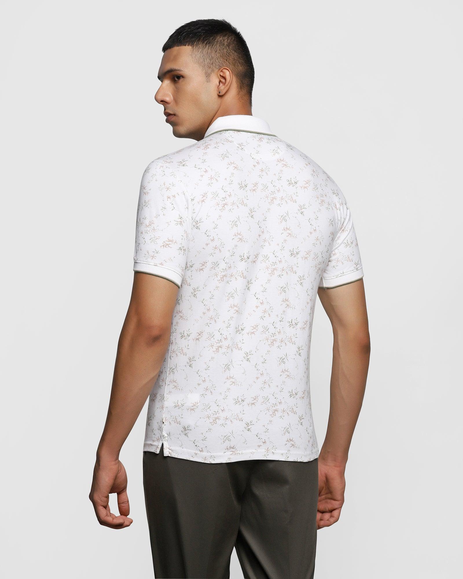 Polo Off White Printed T Shirt - Colin