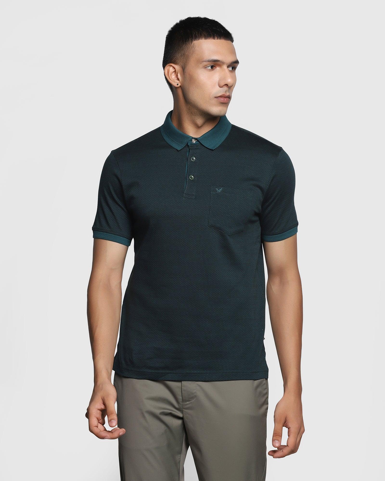 Polo Teal Green Printed T Shirt - Carson