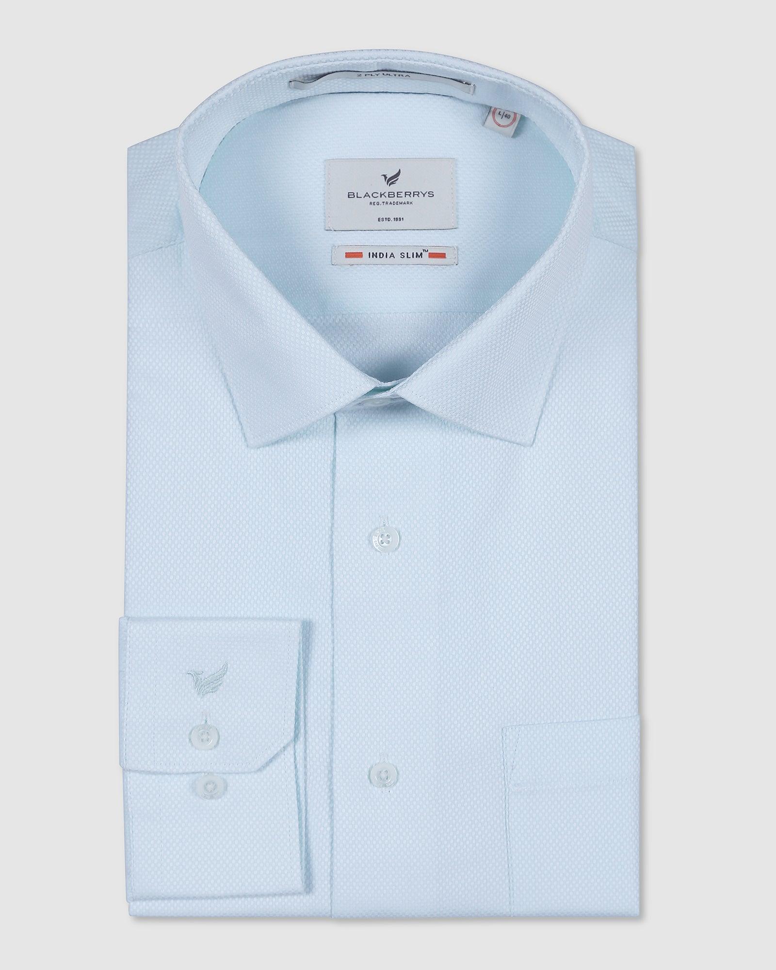 Formal Mint Textured Shirt - Quint