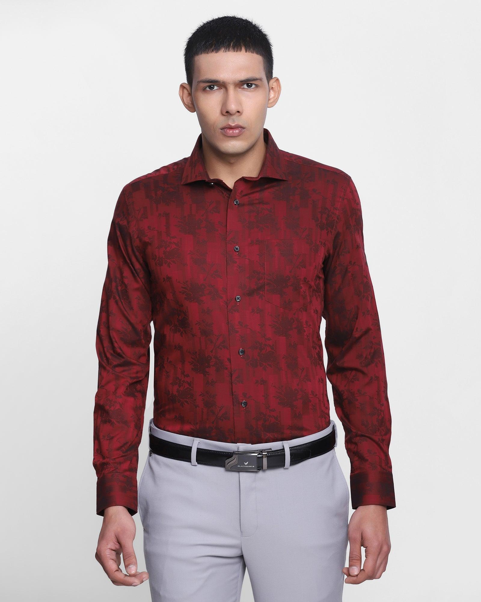 Formal Red Printed Shirt - Rexi