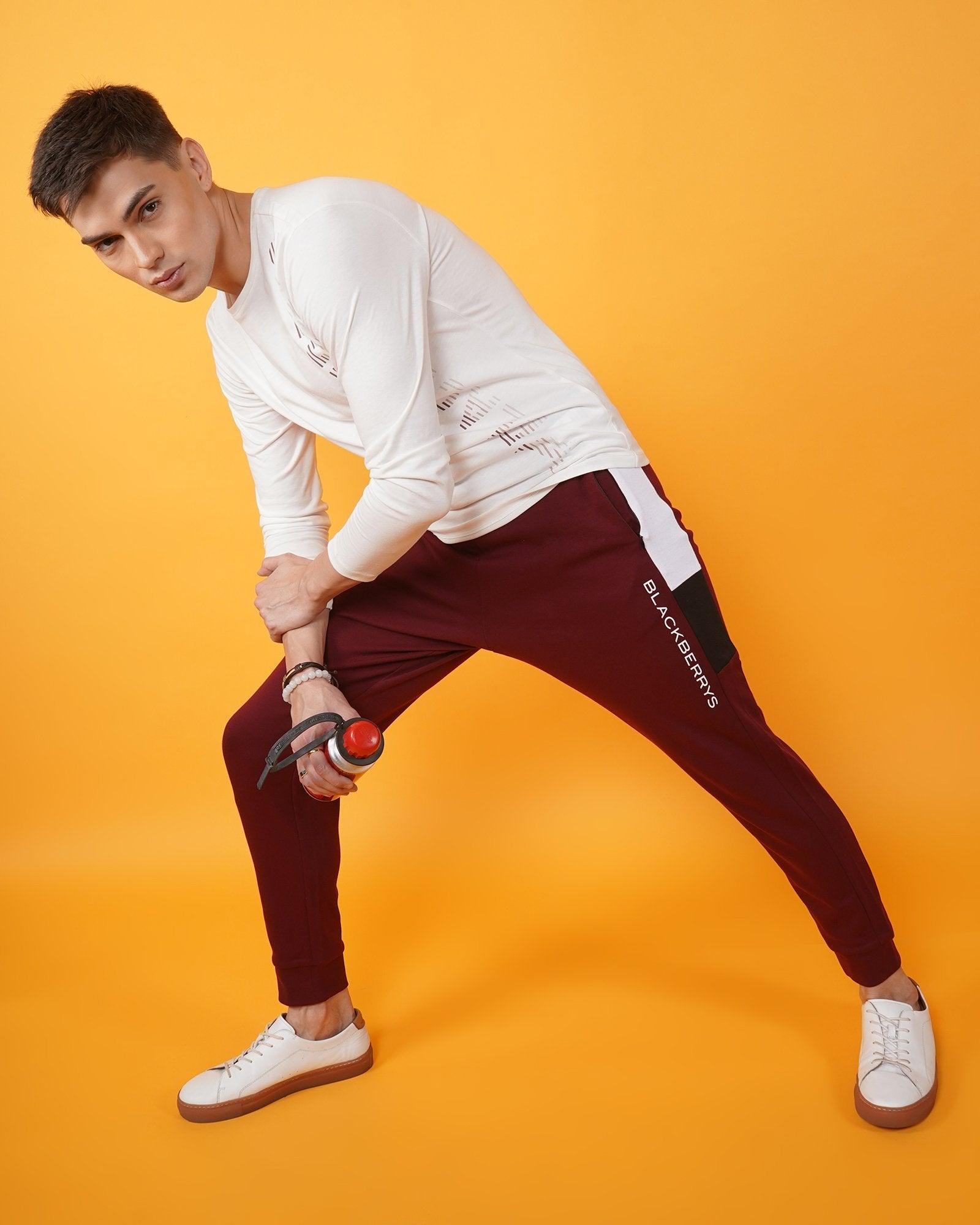 Casual Wine Solid Jogger - Sage
