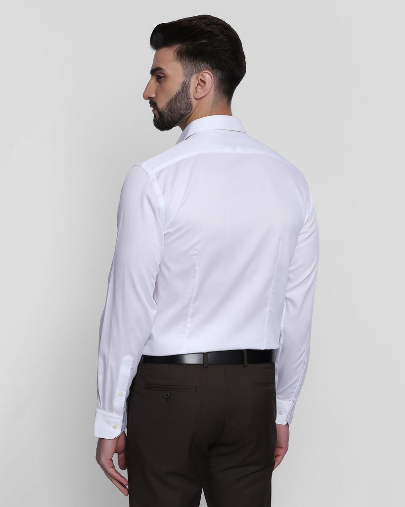 Formal White Textured Shirt - Soire