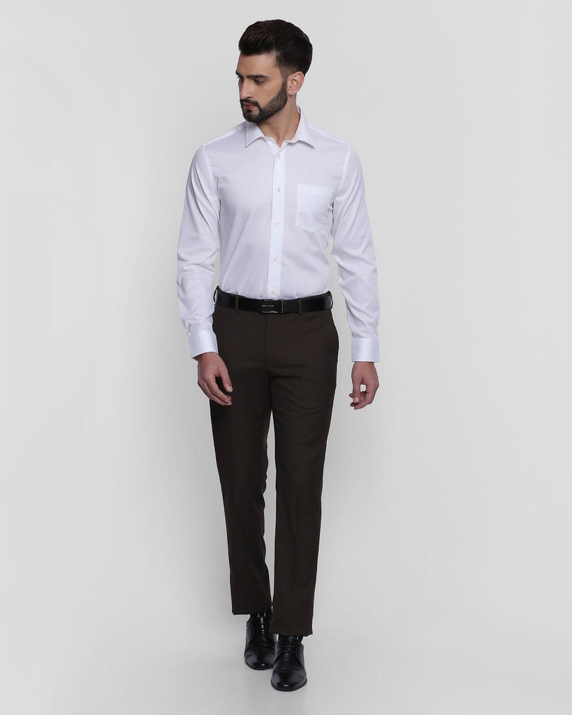 Formal White Textured Shirt - Soire