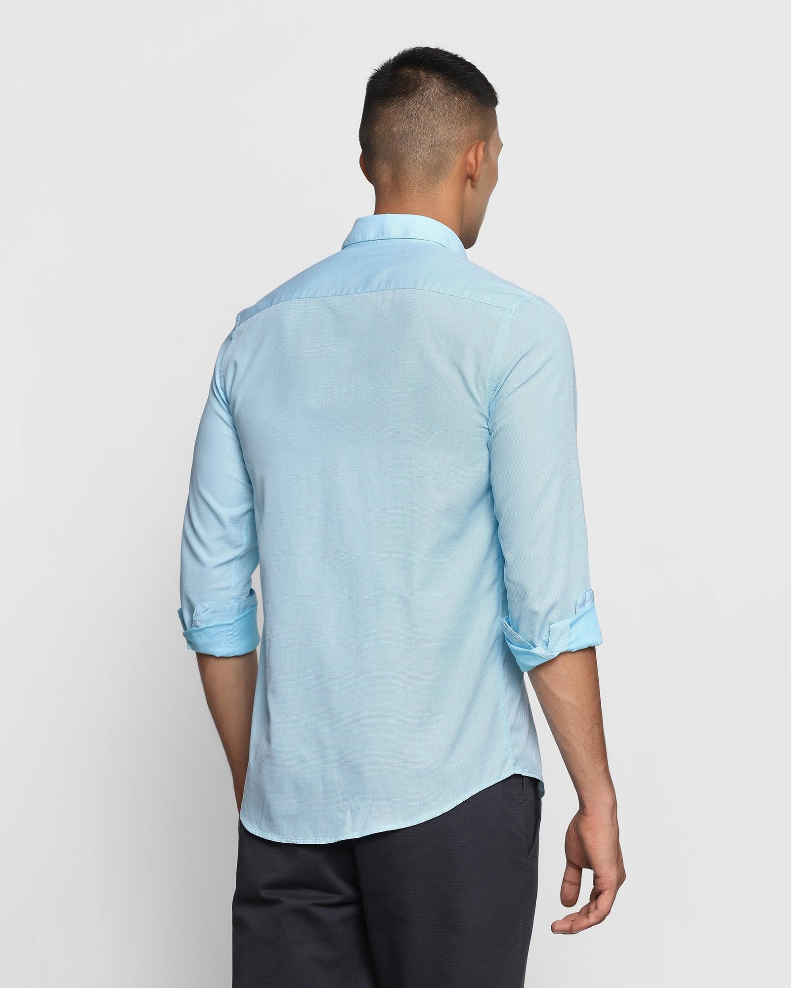Casual Aqua Textured Shirt - Kentucky