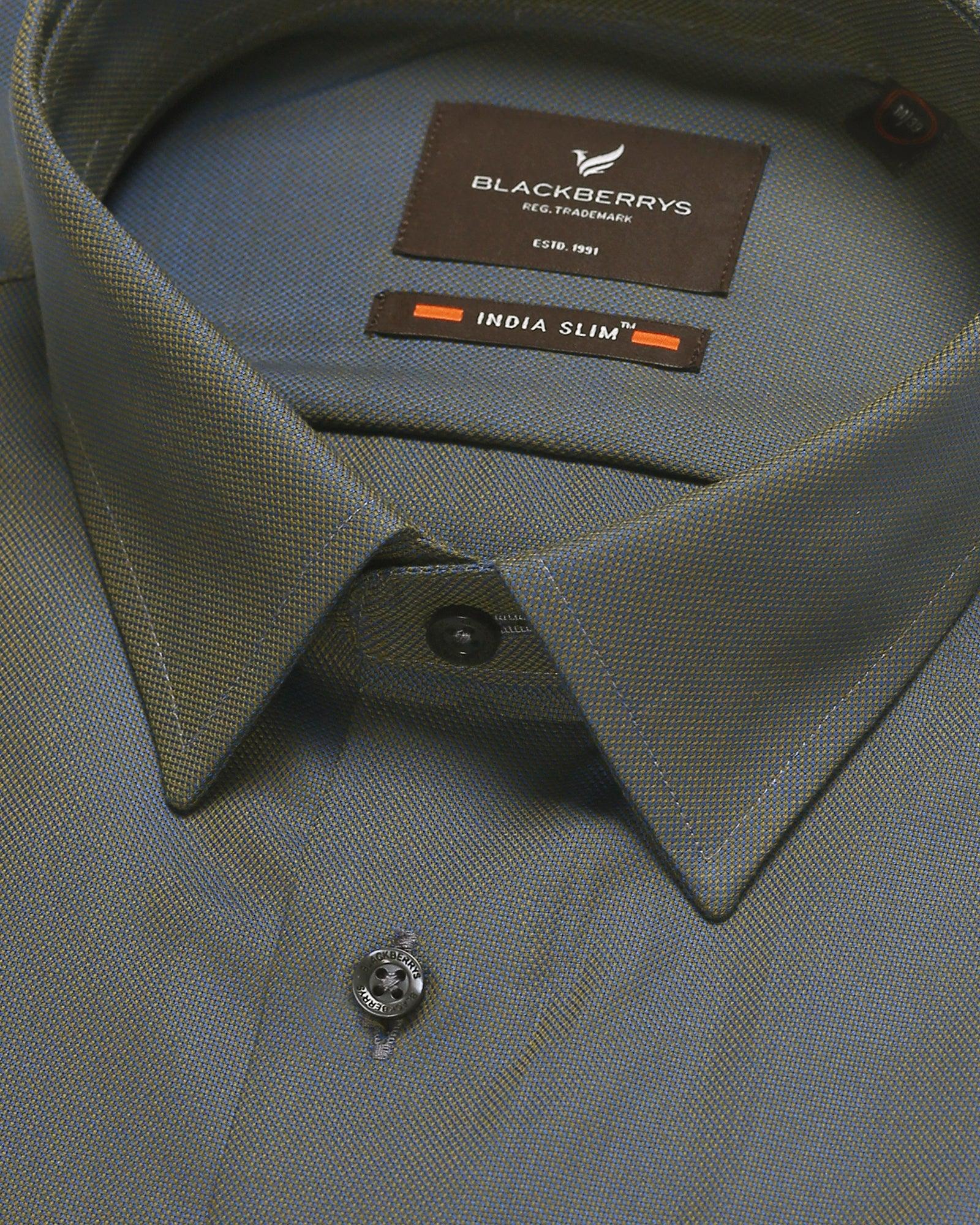 Formal Half Sleeve Grey Solid Shirt - Abital