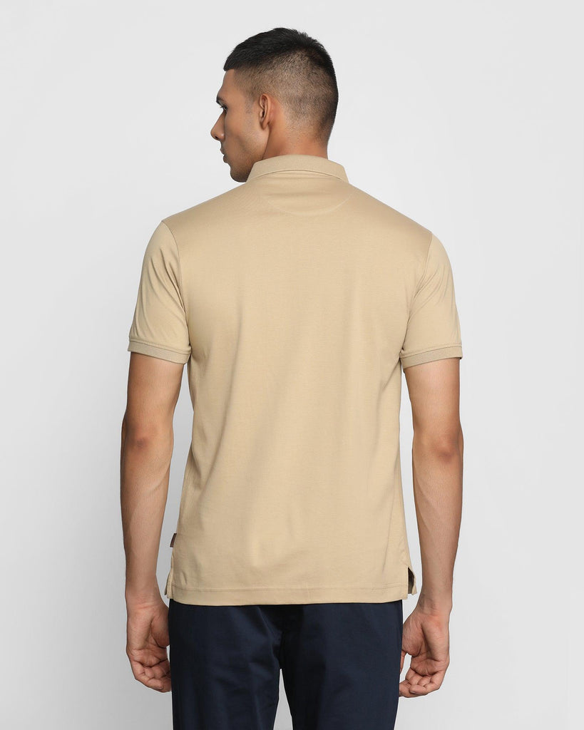 Polo Beige Solid T-Shirt - David