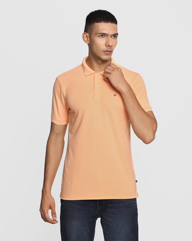 Polo Peach Orange Solid T-Shirt - Romeo