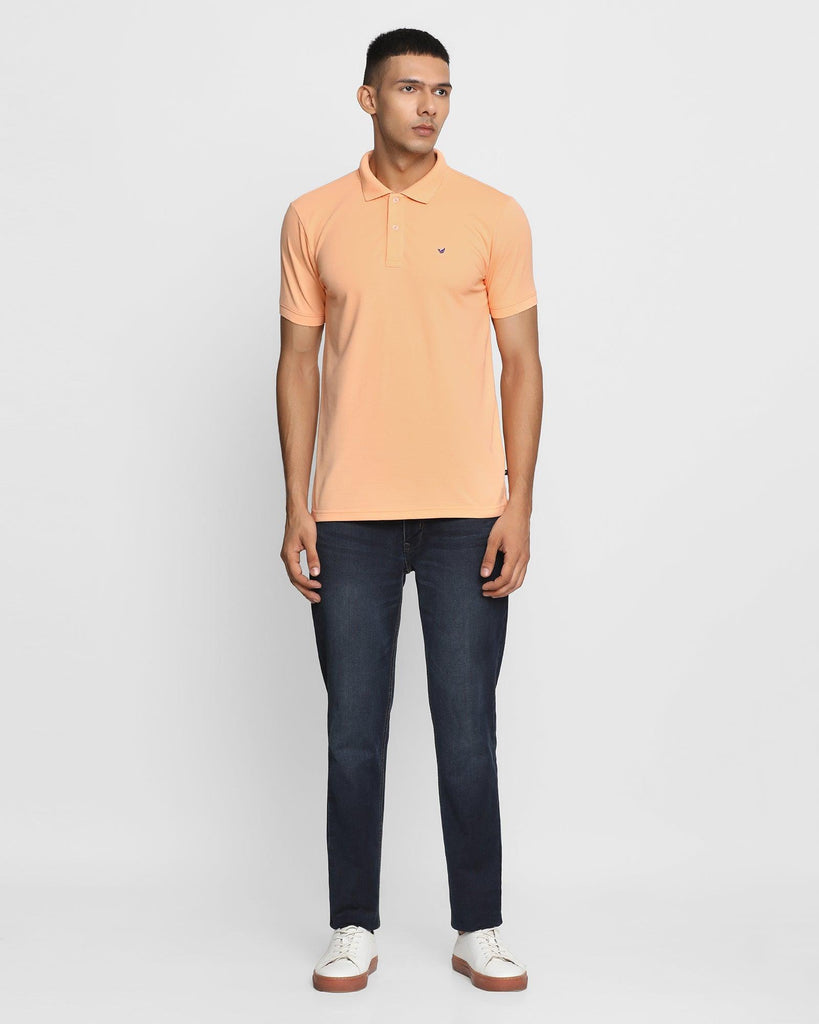 Polo Peach Orange Solid T-Shirt - Romeo