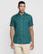 Linen Formal Half Sleeve Green Solid Shirt - Bowen