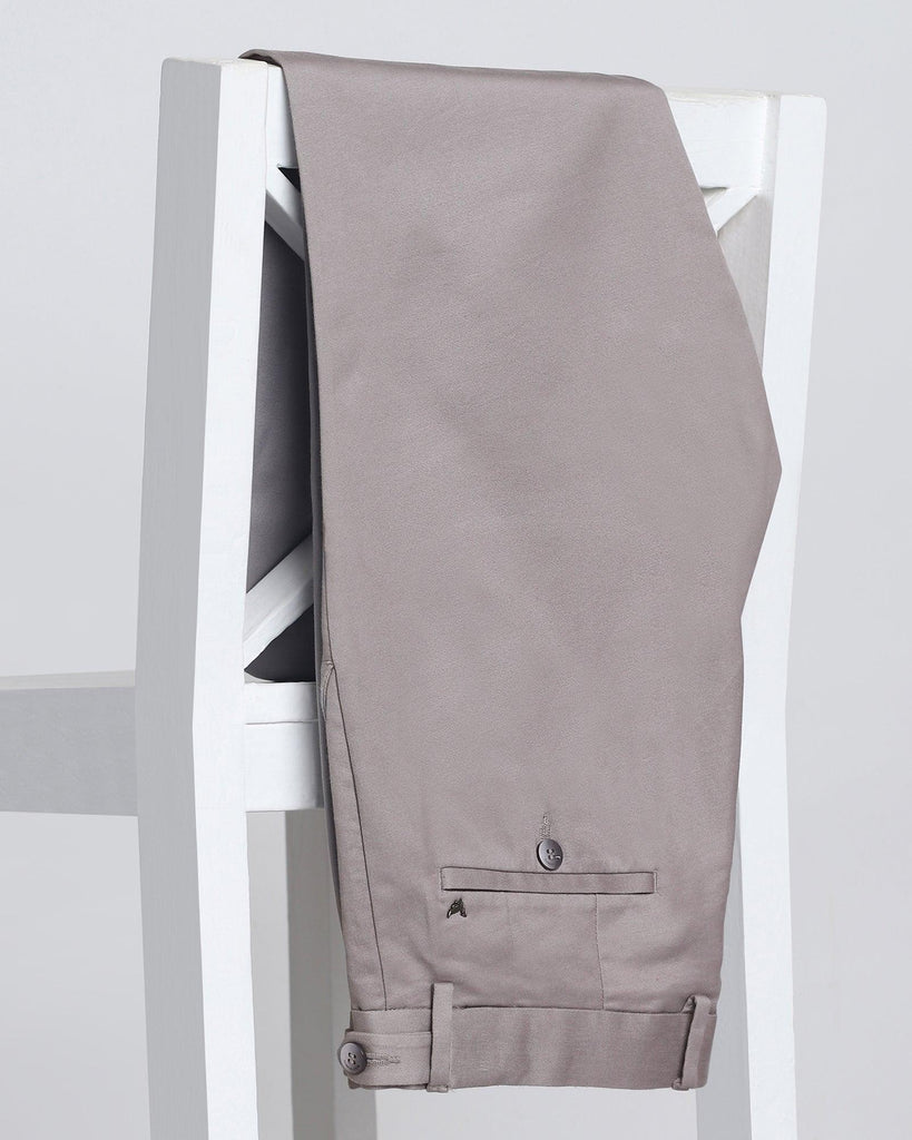 Slim Comfort B-95 Casual Grey Textured Khakis - Jen