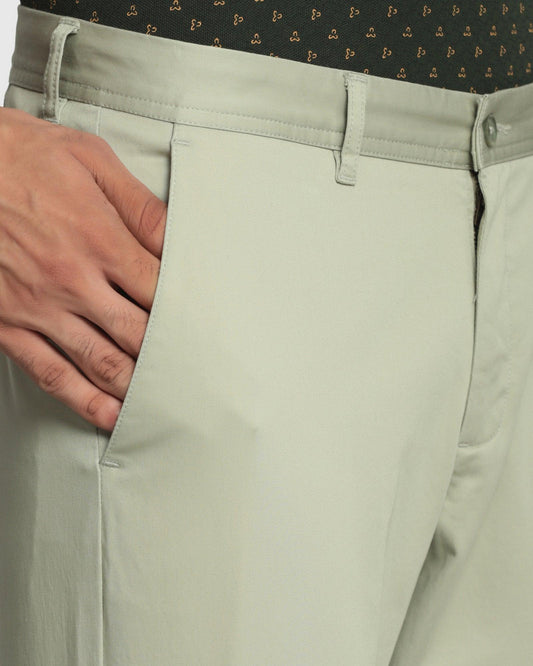 Slim Comfort B-95 Casual Pistachio Green Solid Khakis - Mark