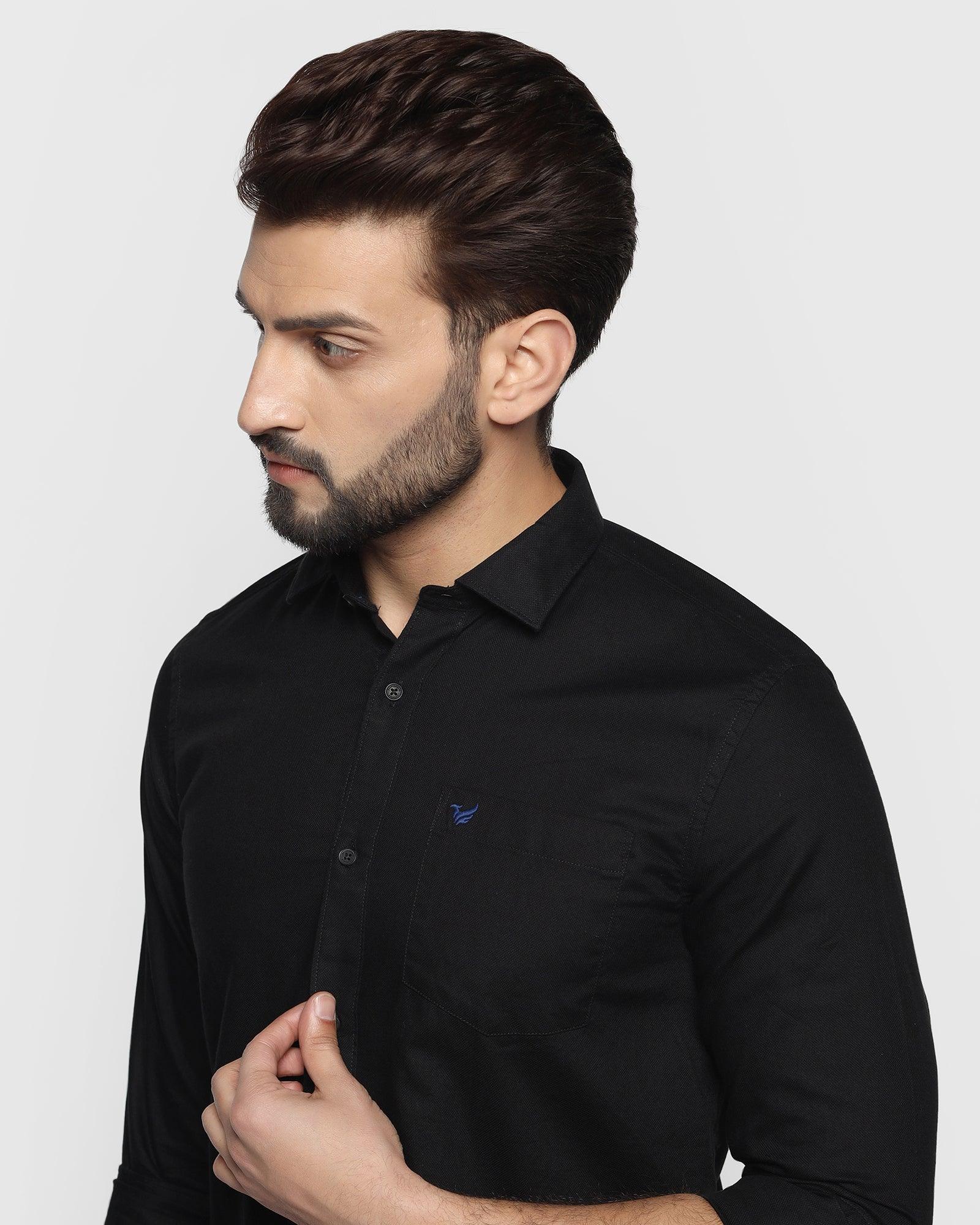 Casual Black Solid Shirt - Lure