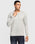 Crew Neck Light Grey Melange Solid Sweater - Alex