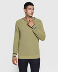 Crew Neck Sweater In Moss Green (Bonne) - Blackberrys