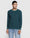 Crew Neck Teal Green Solid Sweater - Bonne