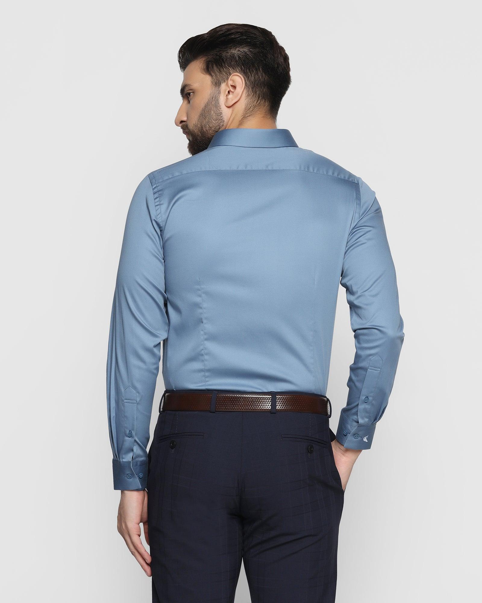 Formal Blue Solid Shirt - Donato