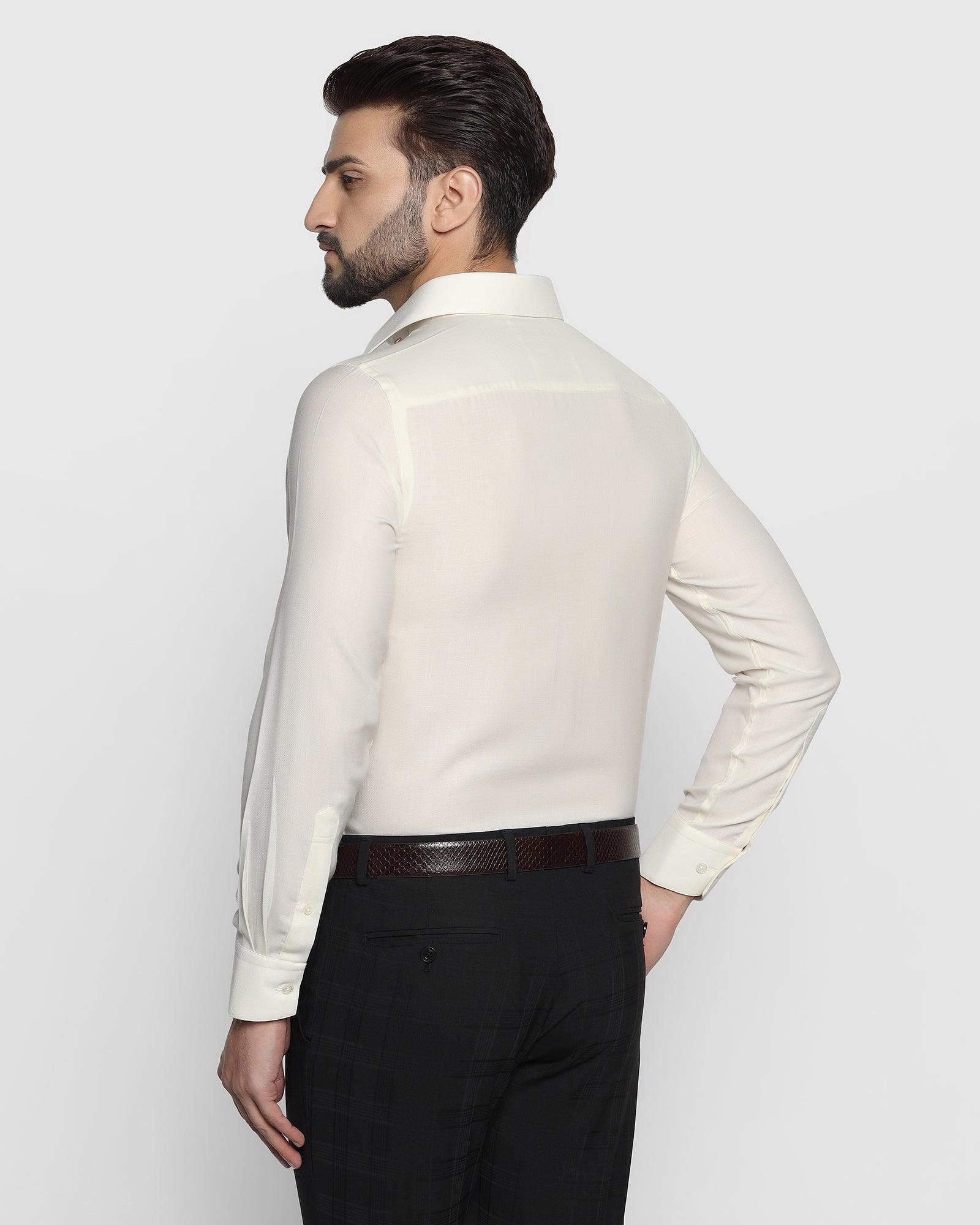 Formal Shirt In Cream (York) - Blackberrys