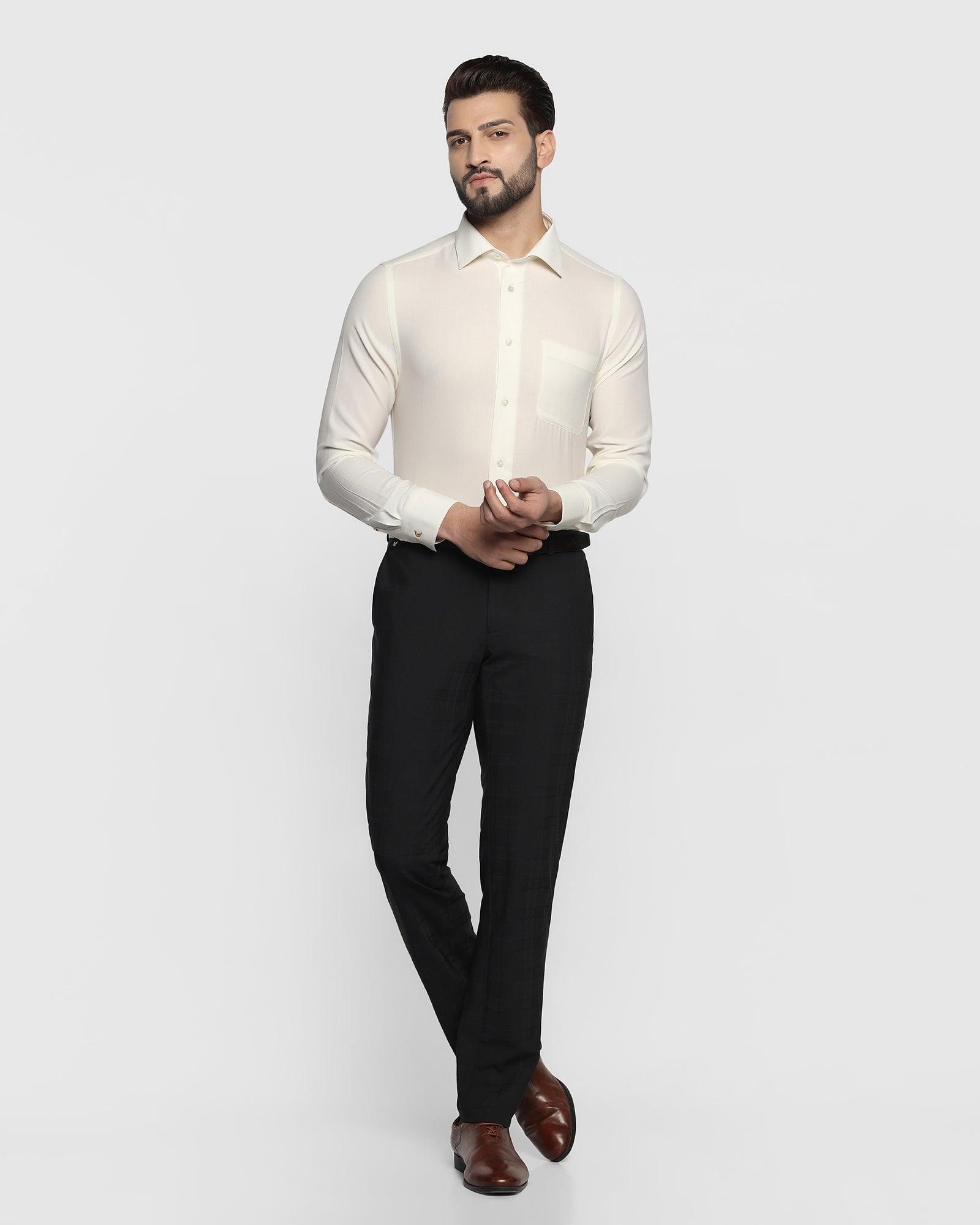 Formal Shirt In Cream (York) - Blackberrys