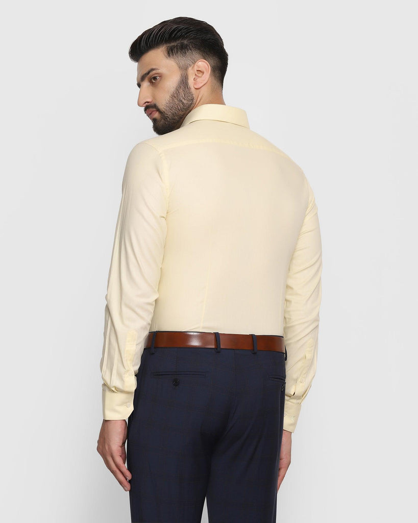 Formal Lemon Yellow Solid Shirt - Vento