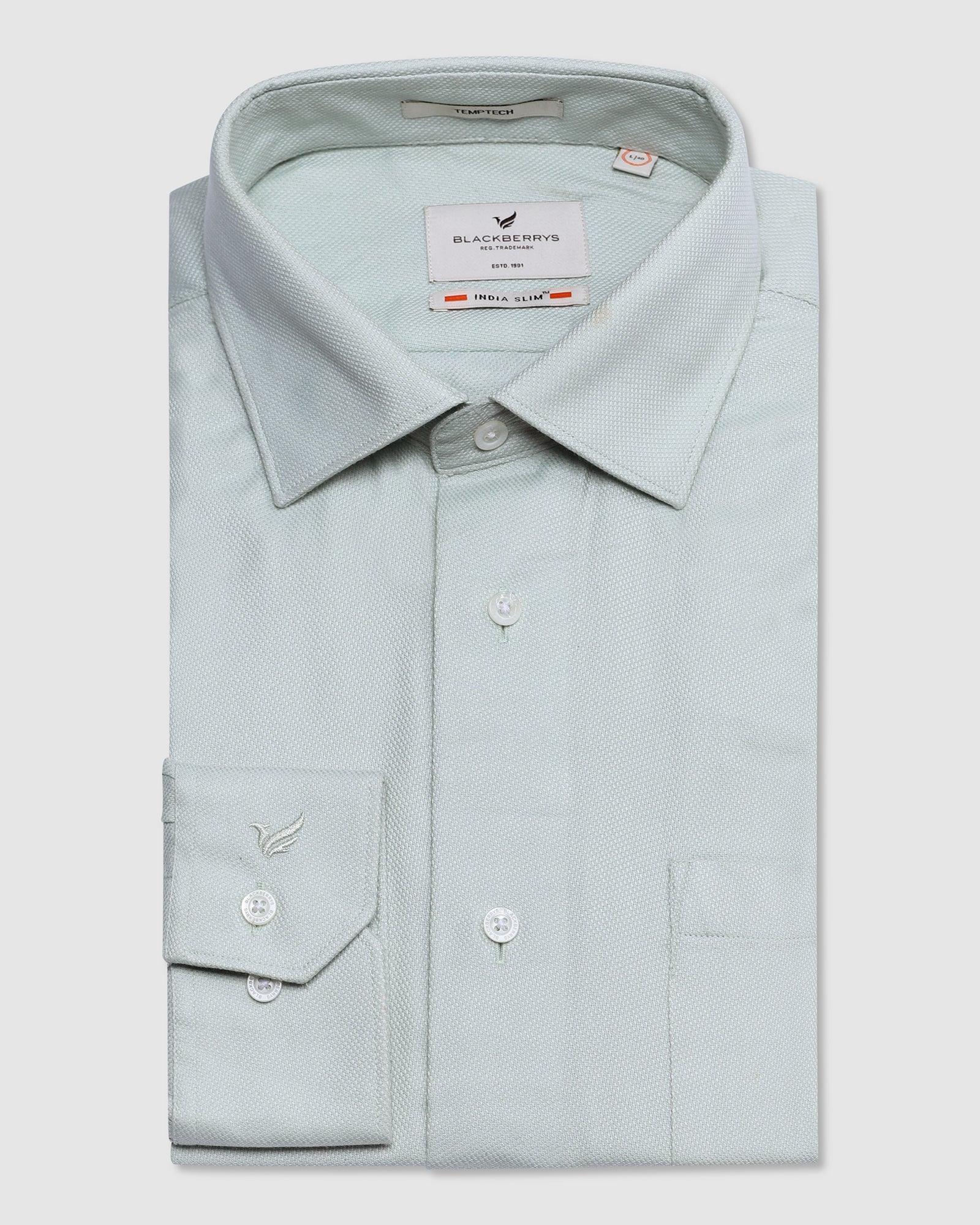 Formal Mint Solid Shirt - Alfed
