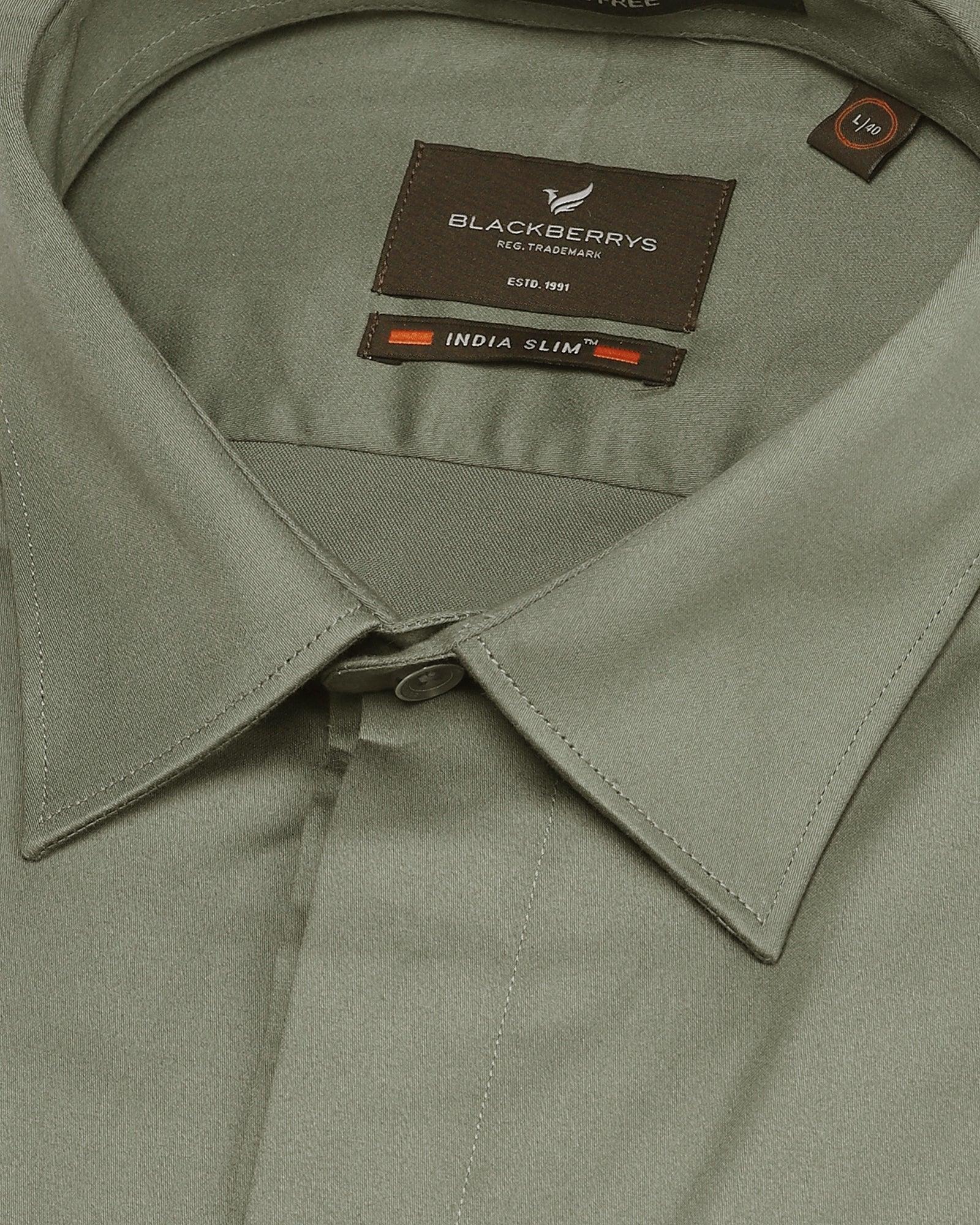 Formal Olive Solid Shirt - Kylor