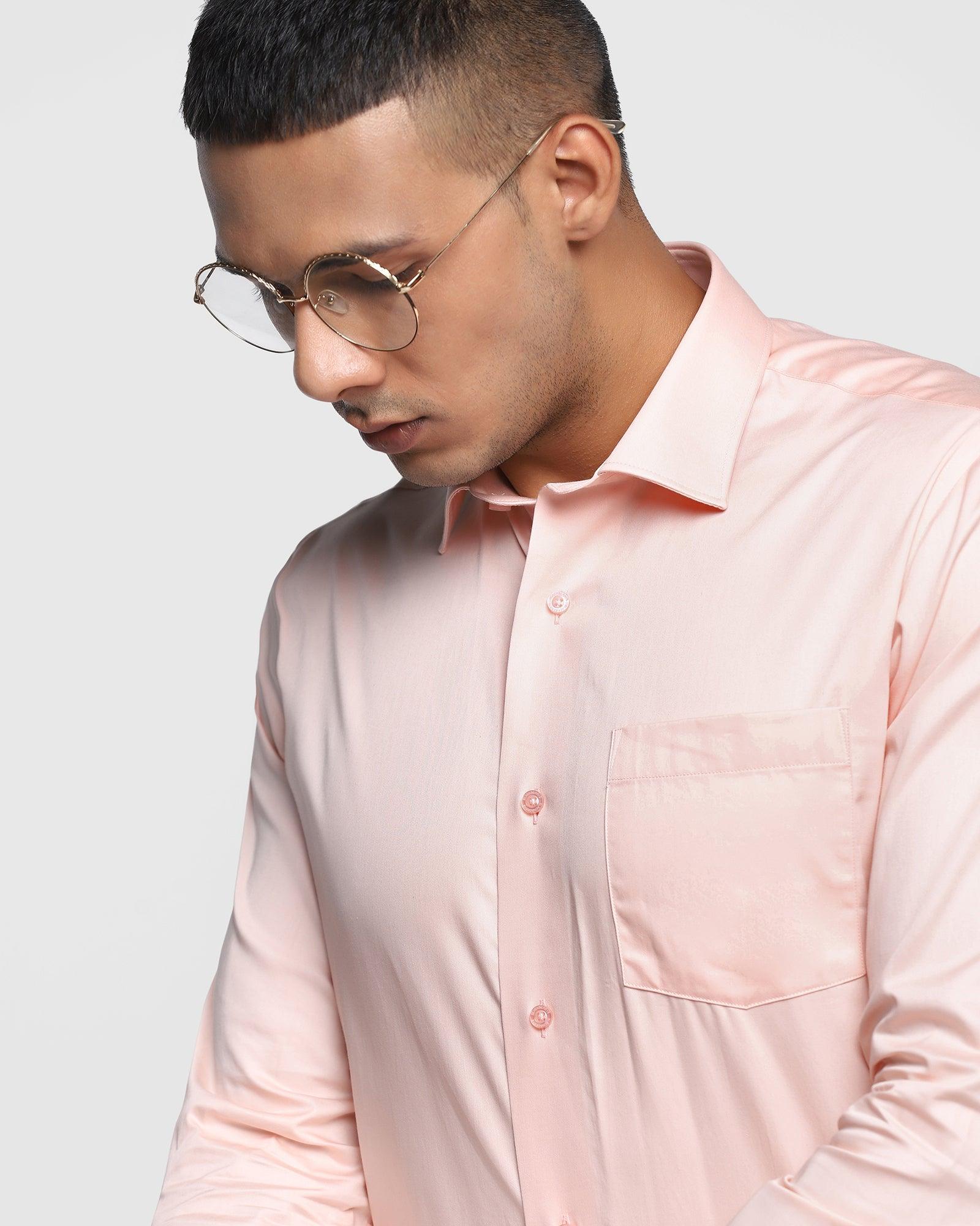 Formal Pink Solid Shirt - Maple