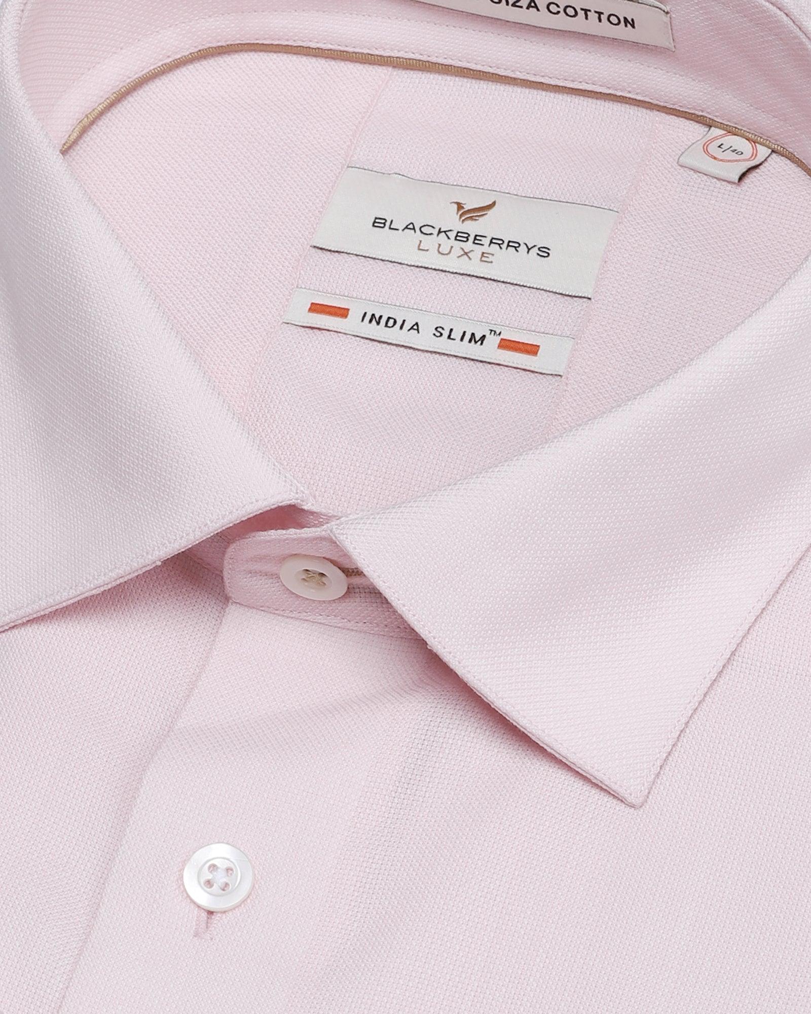 Luxe Formal Pink Solid Shirt - York
